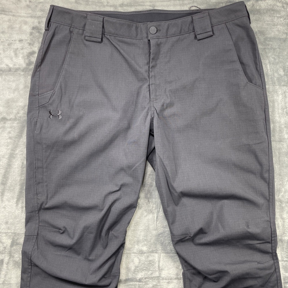 Under Armour Men's 40x30 Gray Storm Tactical Patrol Pants Cargo Pockets Ripstop